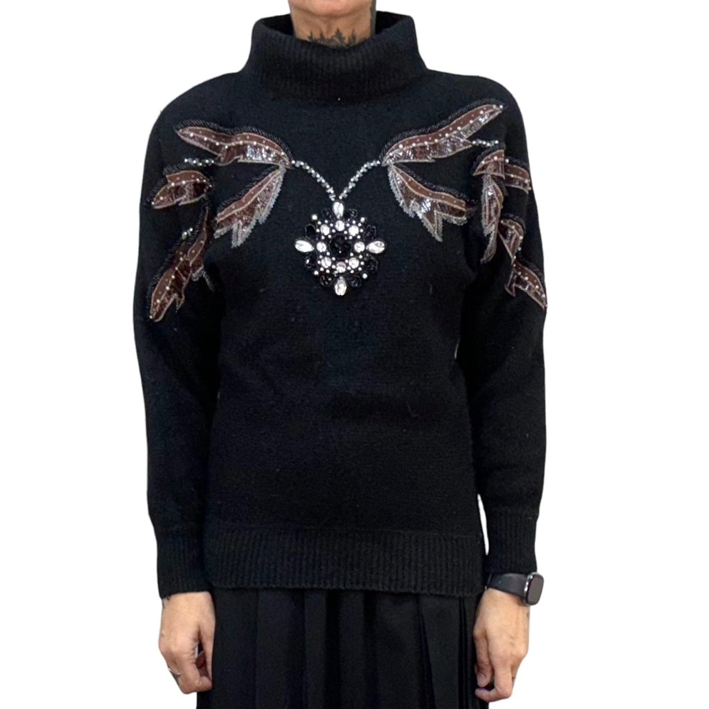 Vintage beaded sweater - Picture 5 of 9
